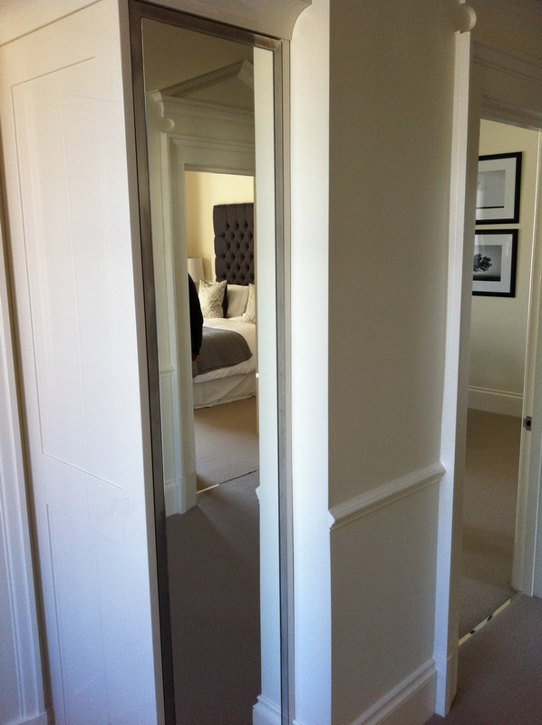 Full-length wardrobe mirror fitted in Hampton home