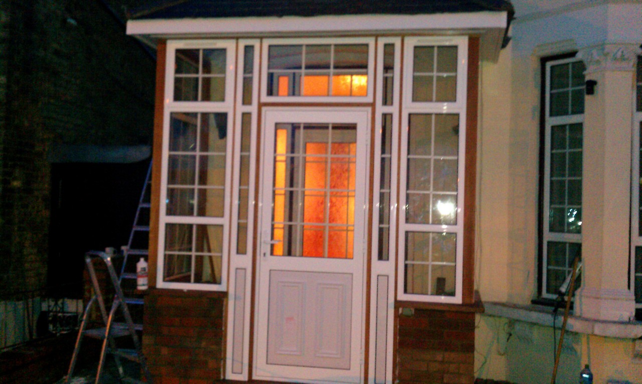 uPVC porch with Georgian bar glazing installed in Hampton